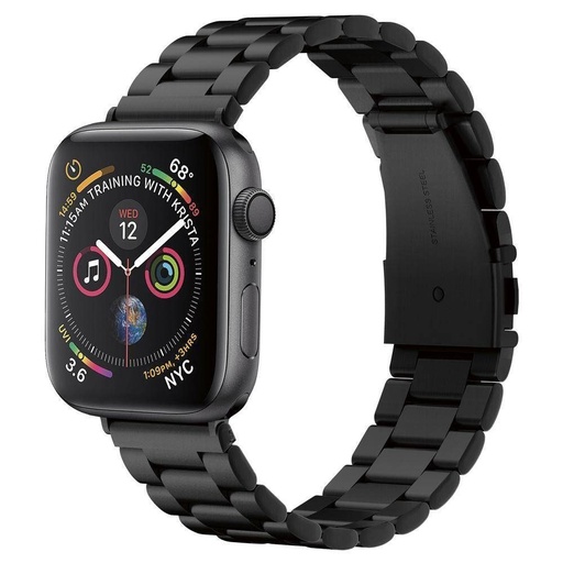 Apple Watch Series 1/2/3/4/5/6(42/44mm) Spigen modern fit nierdzewny stal pasek, czarny