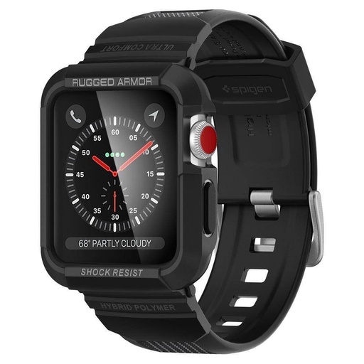 Apple Watch Series 1/2/3/4/5/6(42/44mm) Spigen rugged armor pro pasek, czarny