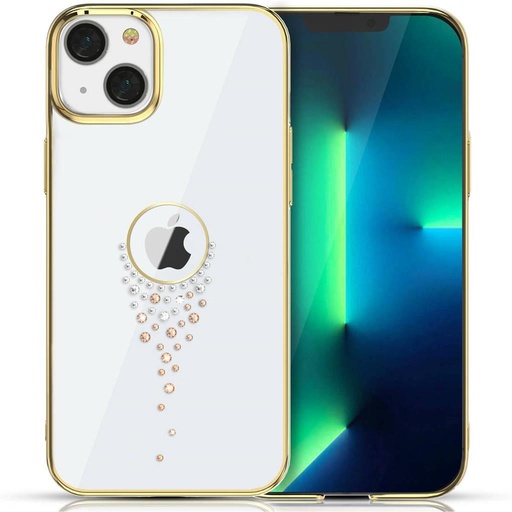Apple iPhone 13 Kingxbar sky series Swarovski z kamieniami etui na plecki (Złoty)