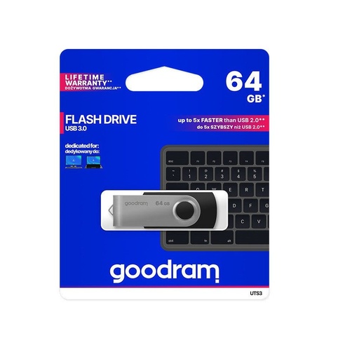 Goodram 64GB USB 3.0 pendrive, Czarny