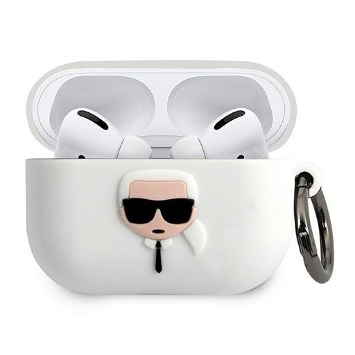 Apple AirPods Pro Karl Lagerfeld Karl Head pro etui (Biały) – KLACAPSILGLWH