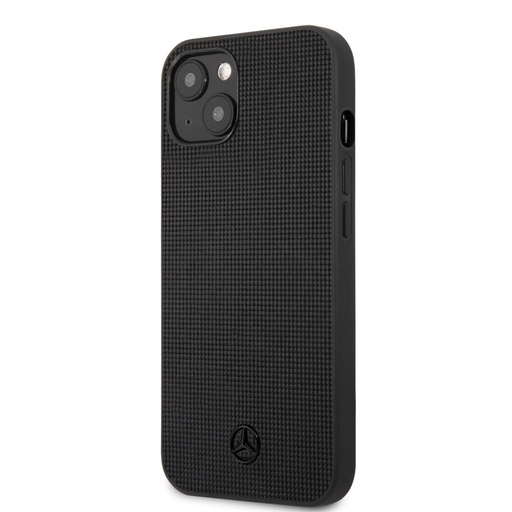 Apple iPhone 13 Mercedes meshed skóra etui na plecki (Czarny) - MEHCP13MMBLBK