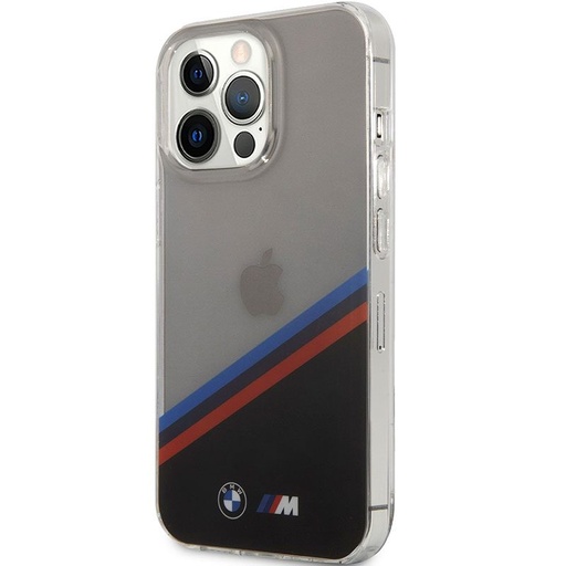 Apple iPhone 13 BMW M PC/TPU etui – Tricolor Stripe (Przezroczysty) - BMHCP13MMHLPK