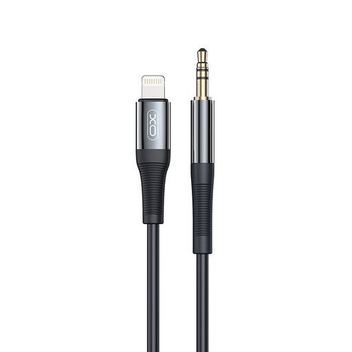 XO NB-R193A Lightning audio adapter (Czarny) – 3.5 mm–Lightning, 1 m