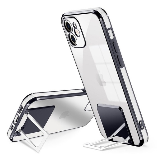 Apple iPhone 7/8/SE 2020/SE 2022 luxury z podpórką etui na plecki (Czarny)