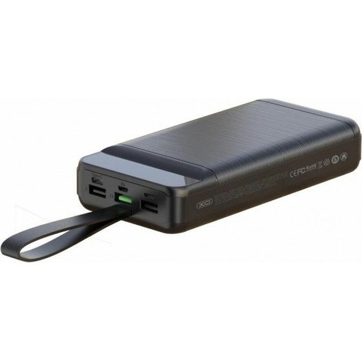 XO PR157 power bank 40000 mAh (Czarny) – szybkie ładowanie PD 20W + QC 22.5W, z podświetleniem, 3 wejście, 3 wyjście