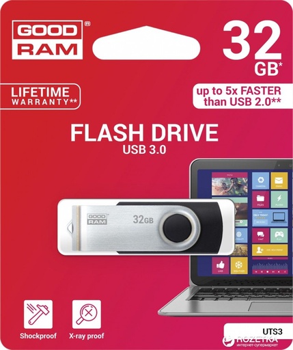 Goodram 32GB USB 3.0 pendrive, Czarny