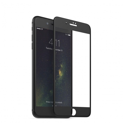 Apple iPhone 6/7/8 5D szkło hartowane pełny na ekran, przezroczysty (czarny ramka)
