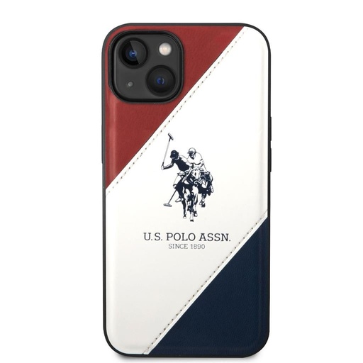Apple iPhone 14 U.S. Polo double horse etui na plecki (czerwony/biały/niebieski) - USHCP14SPSO3