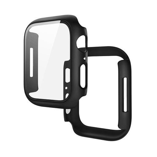 Apple Watch 7/Watch 8 45mm Hoco WS3 Shadow etui wbudowany ze szkłem hartowanym (Czarny)