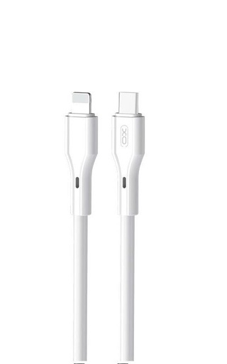 XO NBQ231A Rock Series USB-C–Lightning kabel do transmisji danych (Biały) – 27W