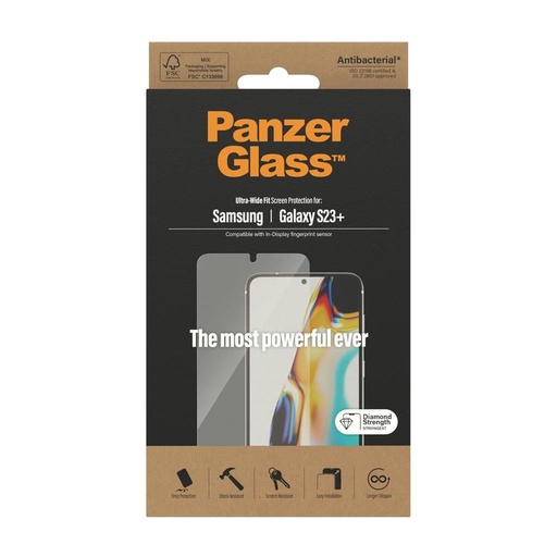 Samsung Galaxy S23 Plus PanzerGlass ultra wide fit premium szkło hartowane przezroczysty