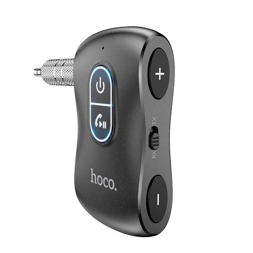 Hoco E73 3.5mm -es AUX ze złączem wyposażony FM transmitter czarny