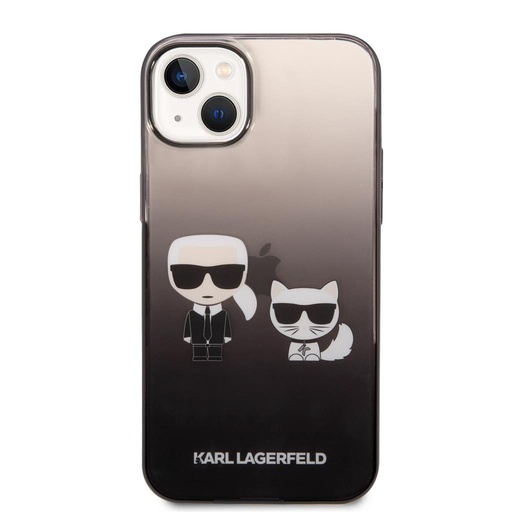 Apple iPhone 14 Plus Karl Lagerfeld Gradient Karl and Choupette etui (Czarny) – KLHCP14MTGKCK