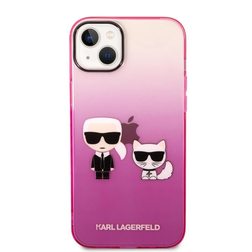 Apple iPhone 14 Plus Karl Lagerfeld Gradient Karl and Choupette etui (Różowy) – KLHCP14MTGKCP