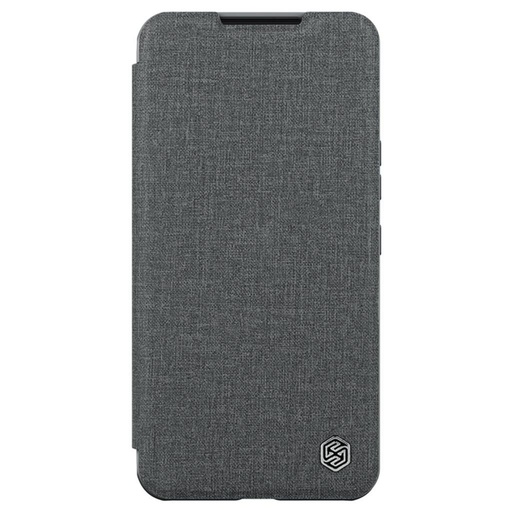 Samsung Galaxy S23 Plus Nillkin Qin cloth pro z osłoną aparatu tkanina etui z klapką (Szary)