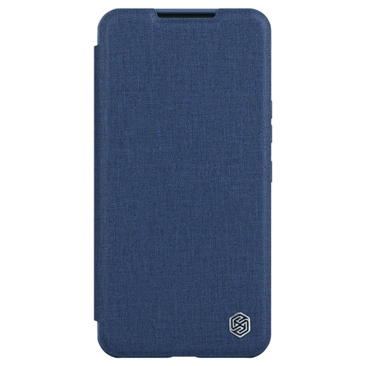 Samsung Galaxy S23 5G Nillkin Qin cloth pro z osłoną aparatu tkanina etui z klapką (Niebieski)