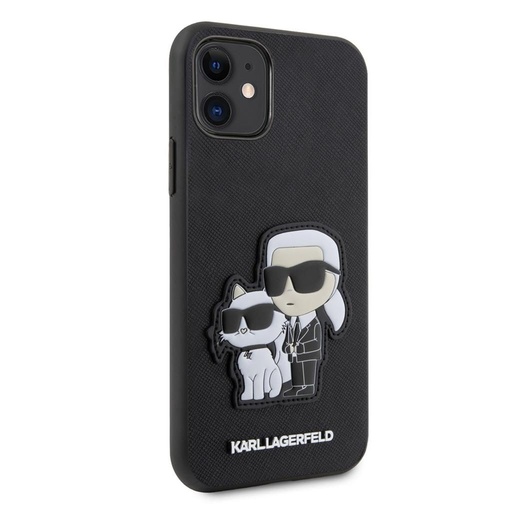 Apple iPhone 11 Karl Lagerfeld PU Saffiano Karl and Choupette NFT etui (Czarny) – KLHCN61SANKCPK