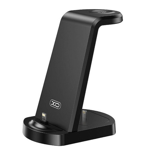 XO WX035 3 az 1-ben bezprzewodowy ładowarka (Czarny) – iPhone, Apple Watch i TWS urządzenia z podłączeniem