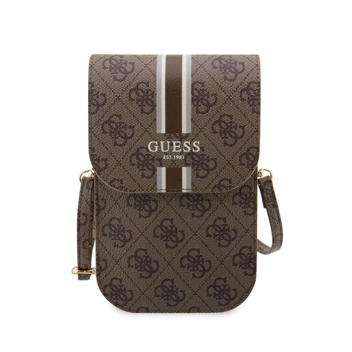 Guess 4G Printed Stripe Phone Bag (Brązowy) - GUWBP4RPSW