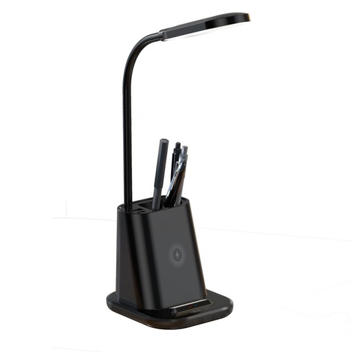 XO WX032 3 az 1-ben bezprzewodowy ładowarka LED z lampą (Czarny) – 25W