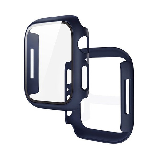 Apple Watch 7 41mm / Watch 8 41mm Hoco WS3 Shadow etui wbudowany ze szkłem hartowanym (Niebieski)