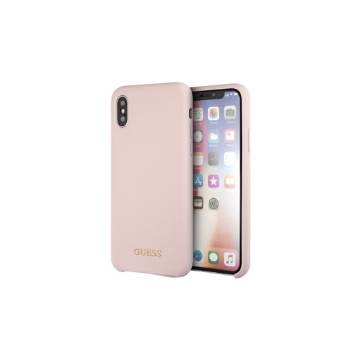 Apple iPhone X/XS Guess silikonowy etui na plecki (Jasny różowy) - GUHCPXLSGLLP