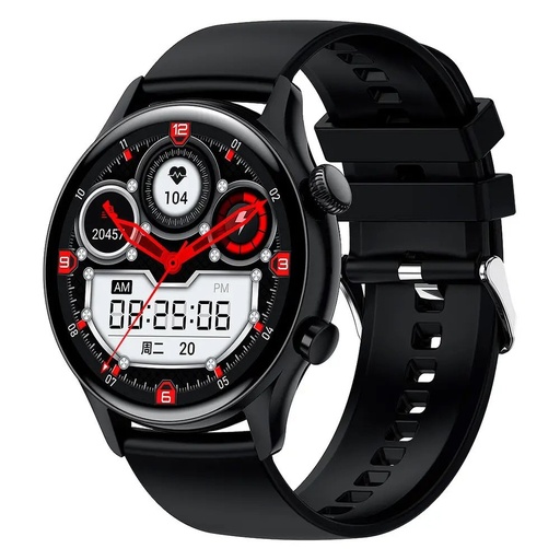 XO J4 smartwatch, wodoodporny czarny